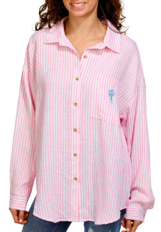 Thumbnail 2: No Comment No Comment Juniors Striped Long Sleeve Top 