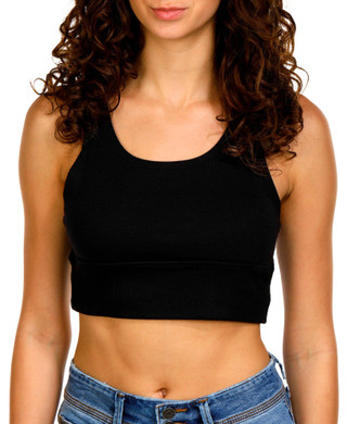 Thumbnail 1: love tree Love Tree Juniors Racerback Crop Tank Top 