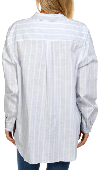 Thumbnail 2: Pink Rose Pink Rose Juniors Long Sleeve Stripe Button Down Top 