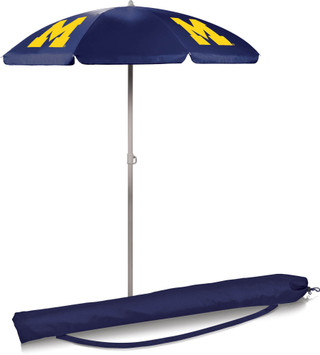 Thumbnail 2: Michigan Wolverines NCAA Michigan Wolverines Beach Umbrella by Oniva 