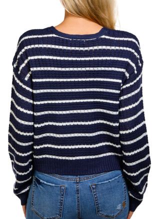 Thumbnail 2: No Comment No Comment Juniors Knit Long Sleeve Pointelle Cardigan 