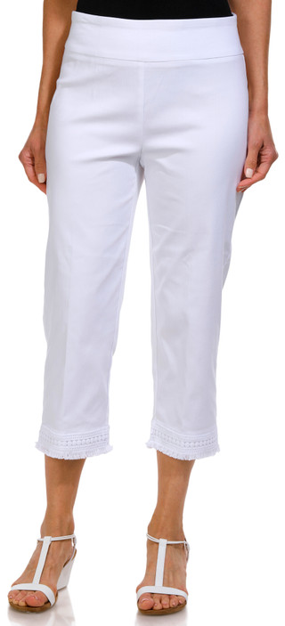 Thumbnail 1: Zac & Rachel Zac & Rachel Womens Crochet Hem Pull On Capris 