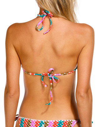 Thumbnail 2: Hurley Hurley Juniors Crochet Stripe Triangle Bikini Top 