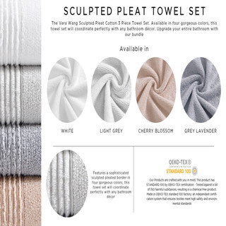 Thumbnail 11: Vera Wang Vera Wang 6 Pc. Sculpted Pleat Solid Terry Towel Set 