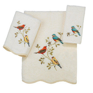 Thumbnail 1: Avanti Avanti Premier Songbirds Scalloped Towel Collection 