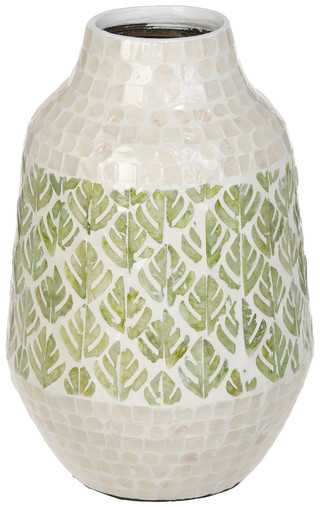 Thumbnail 1: Coastal Home Coastal Home 14 in Capiz Shell Leaf Vase 
