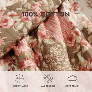 Thumbnail 26: Laura Ashley Laura Ashley Henrietta Patchwork Reversible Quilt Set 