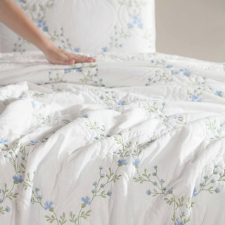 Thumbnail 19: Laura Ashley Laura Ashley Floral Embroidery Reversible Quilt Set 