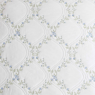 Thumbnail 9: Laura Ashley Laura Ashley Floral Embroidery Reversible Quilt Set 