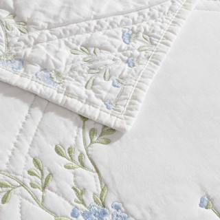 Thumbnail 16: Laura Ashley Laura Ashley Floral Embroidery Reversible Quilt Set 