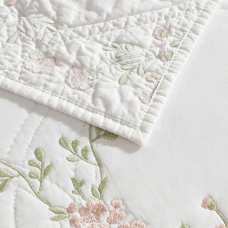 Thumbnail 24: Laura Ashley Laura Ashley Floral Embroidery Reversible Quilt Set 