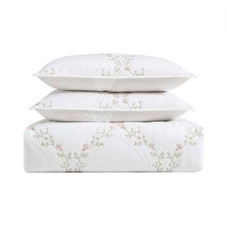 Thumbnail 21: Laura Ashley Laura Ashley Floral Embroidery Reversible Quilt Set 