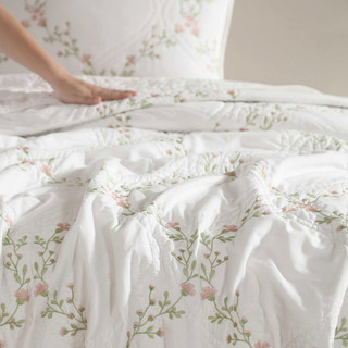 Thumbnail 30: Laura Ashley Laura Ashley Floral Embroidery Reversible Quilt Set 