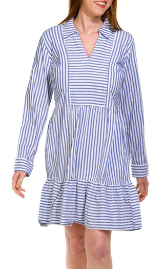 Thumbnail 1: Dash Dash Womens Striped Long Sleeve Swing Dress 