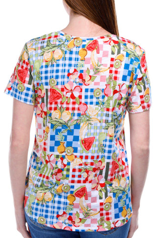 Thumbnail 3: Blue Sol Blue Sol Womens Short Sleeve Picnic Party Luxey Scoop Top 
