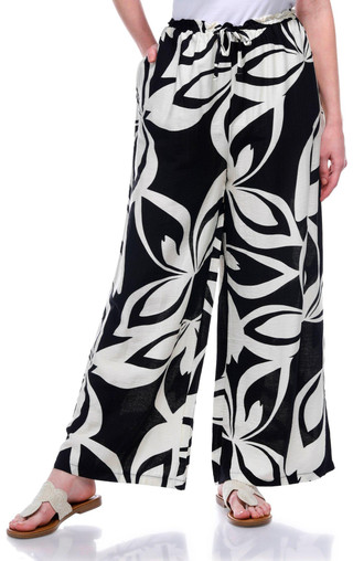 Thumbnail 1: BUNULU Bunulu Womens Printed Wide Leg Pants 