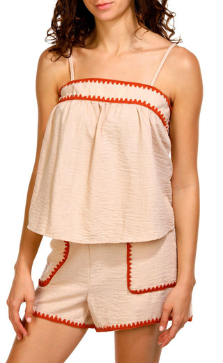 Thumbnail 1: No Comment No Comment Juniors 2 Pc Triangle Trim Shorts Set 