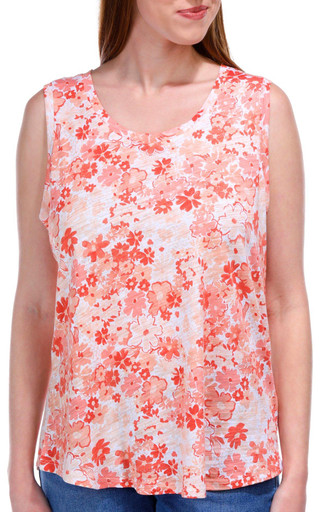 Thumbnail 3: Blue Sol Blue Sol Womens Luxey Vintage Daisy Print Scoop Tank Top 