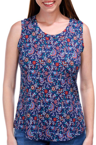 Thumbnail 1: Blue Sol Blue Sol Womens Luxey Bloom Print Scoop Tank Top 