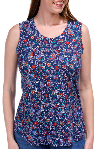 Thumbnail 4: Blue Sol Blue Sol Womens Luxey Bloom Print Scoop Tank Top 