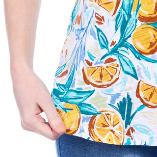 Thumbnail 4: Blue Sol Blue Sol Womens Luxey Citrus Tropical Print Scoop Tank Top 