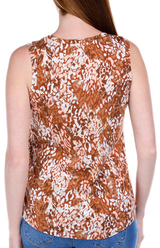 Thumbnail 3: Blue Sol Blue Sol Womens Luxey Soft Cheetah Print Scoop Tank Top 