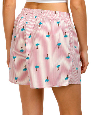 Thumbnail 2: No Comment No Comment Juniors Palm Tree Stripe Boxer Shorts 