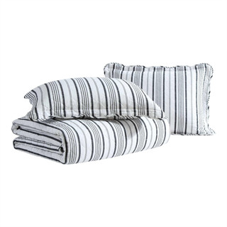 Thumbnail 19: Laura Ashley Laura Ashley Stripe Perfection Reversible Quilt Set 