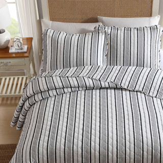 Thumbnail 18: Laura Ashley Laura Ashley Stripe Perfection Reversible Quilt Set 