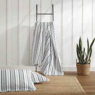Thumbnail 12: Laura Ashley Laura Ashley Stripe Perfection Reversible Quilt Set 