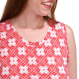 Thumbnail 2: Blue Sol Blue Sol Womens Luxey Clover Geo Print Scoop Tank Top 