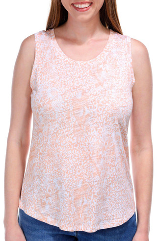 Thumbnail 1: Blue Sol Blue Sol Womens Luxey Modern Animal Print Scoop Tank Top 