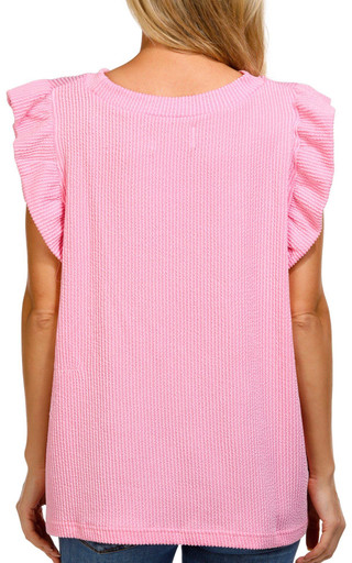 Thumbnail 2: SIMPLY SOUTHERN Simply Southern Juniors Ribbed Ruffle Sleeve Top 
