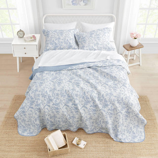 Thumbnail 2: Laura Ashley Laura Ashley Amberley Reversible Quilt Set 