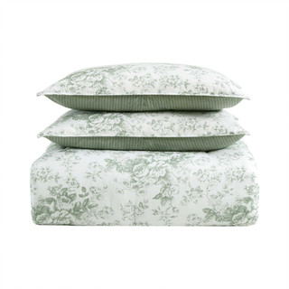 Thumbnail 20: Laura Ashley Laura Ashley Toile Delight Reversible Comforter Set 