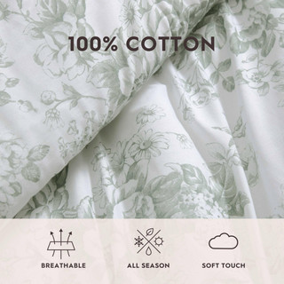 Thumbnail 26: Laura Ashley Laura Ashley Toile Delight Reversible Comforter Set 
