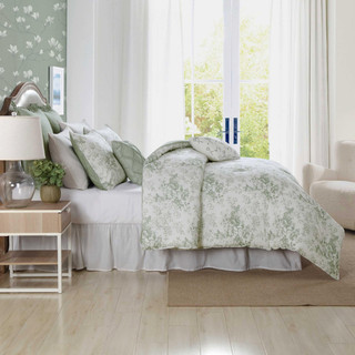 Thumbnail 12: Laura Ashley Laura Ashley Toile Delight Reversible Comforter Set 