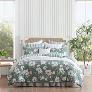 Thumbnail 3: Laura Ashley Laura Ashley Wisely Floral Reversible Comforter Set 