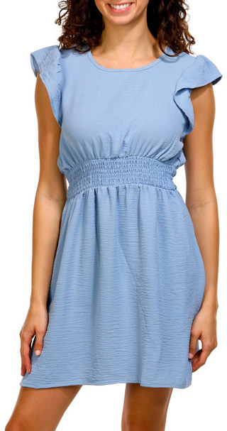 Thumbnail 1: No Comment No Comment Juniors Flutter Sleeve Mini Dress 