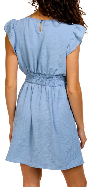 Thumbnail 2: No Comment No Comment Juniors Flutter Sleeve Mini Dress 