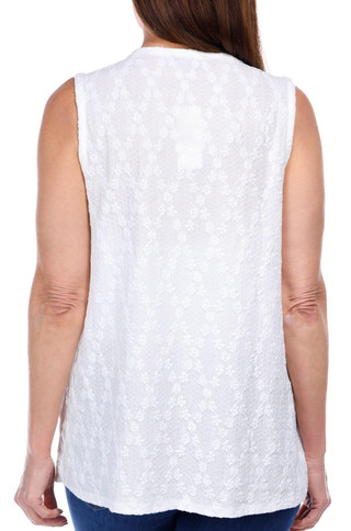 Thumbnail 2: Tint & Shadow Tint & Shadow Womens Sleeveless Floral Textured Top 