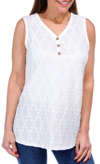 Thumbnail 1: Tint & Shadow Tint & Shadow Womens Sleeveless Floral Textured Top 