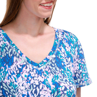 Thumbnail 2: Blue Sol Blue Sol Womens Short Sleeve Print Luxey V-Neck Top 