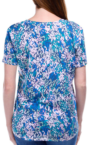 Thumbnail 3: Blue Sol Blue Sol Womens Short Sleeve Print Luxey V-Neck Top 