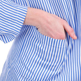 Thumbnail 6: Blue Sol Blue Sol Womens Striped Long Sleeve Patch Pocket Blazer 