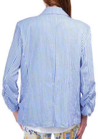Thumbnail 3: Blue Sol Blue Sol Womens Striped Long Sleeve Patch Pocket Blazer 