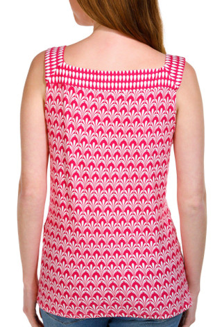Thumbnail 2: Juniper + Lime Juniper + Lime Womens Sleeveless V-Neck Floral Print Top 