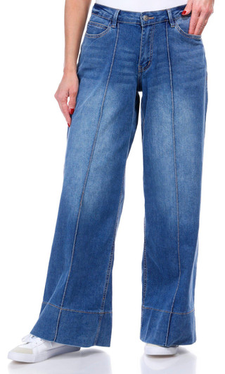 Thumbnail 3: Madden Girl Madden Girl Juniors Pintuck Wide Leg Jeans 