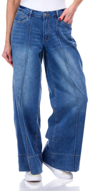 Thumbnail 1: Madden Girl Madden Girl Juniors Pintuck Wide Leg Jeans 