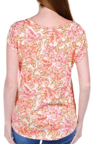 Thumbnail 3: Blue Sol Blue Sol Womens Floral Print Cap Sleeve Top 
